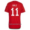 Camiseta de fútbol Gales Bale 11 Primera Equipación Mundial 2022 - Hombre